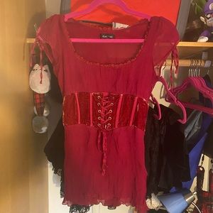 Vintage Bebe Milkmaid Top